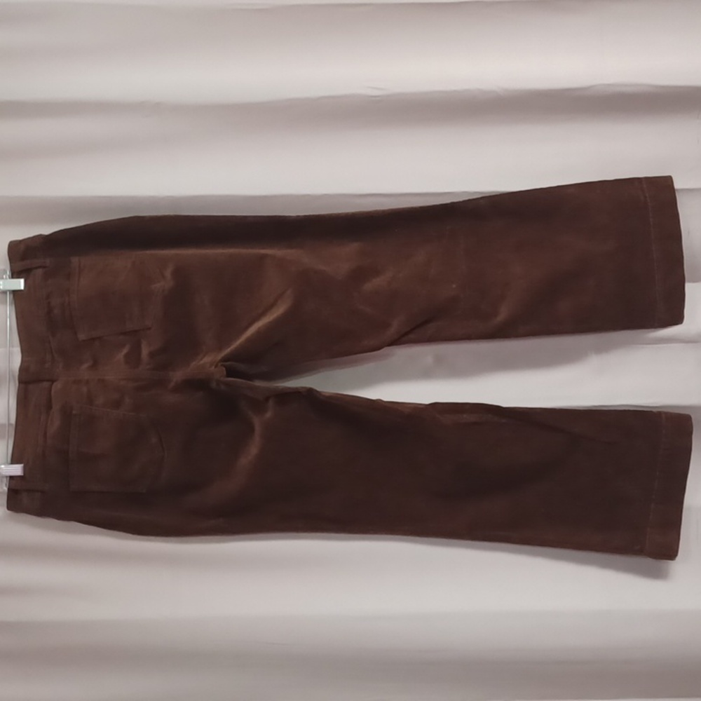 Flamingals Brown Corduroy High Rise Straight/Wide Leg Pants Made For Curves New - Picture 10 of 15